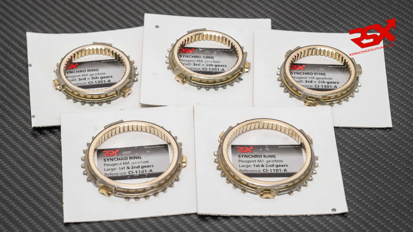 Complete kit of reinforced synchros for Peugeot / Citroën MA gearboxes