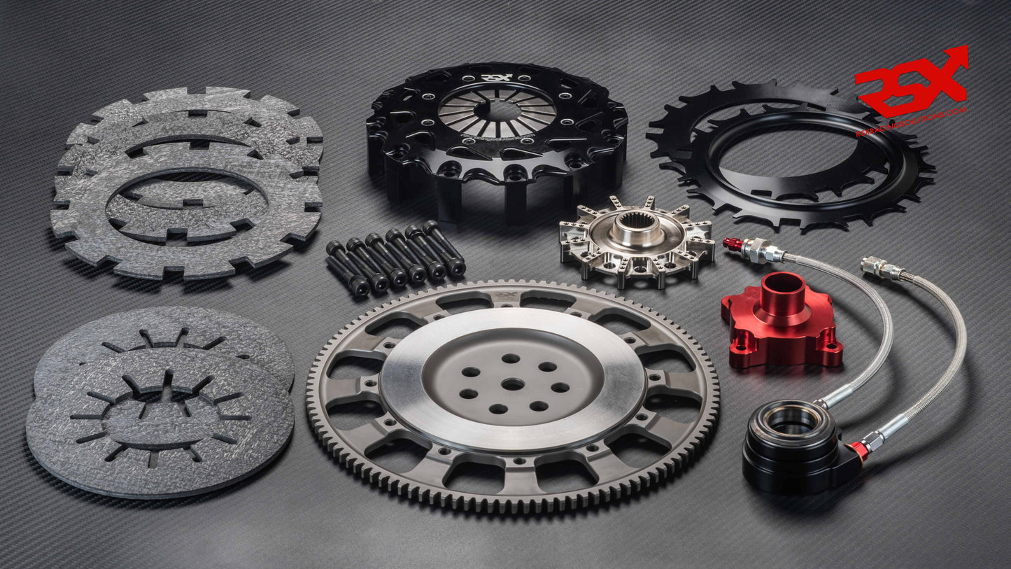 Kit d'embrayage double disque carbone 184 mm pour Mitsubishi Lancer EVO 4/5/6/7/8/9