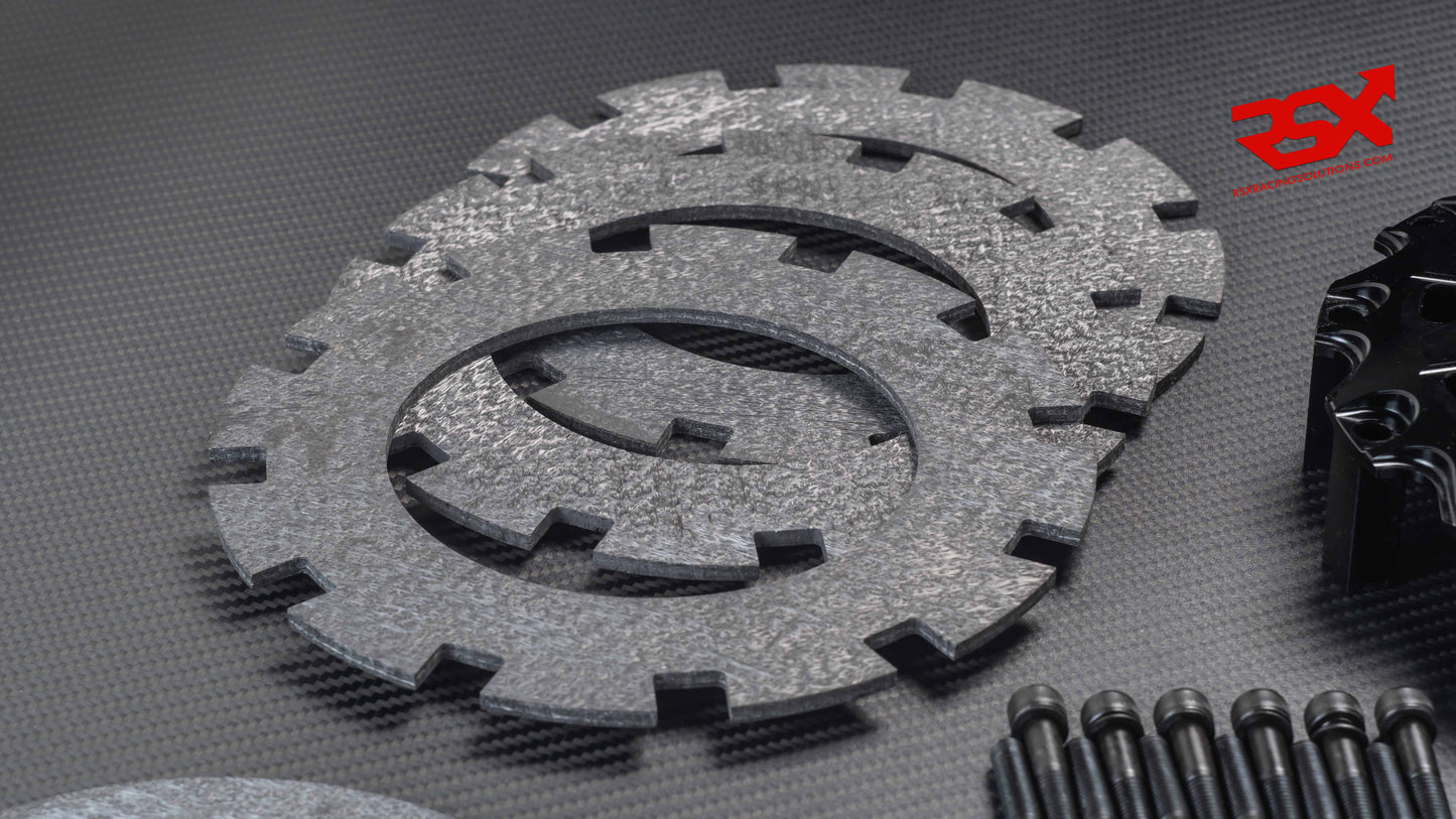 Kit d'embrayage double disque carbone 184 mm pour Mitsubishi Lancer EVO 4/5/6/7/8/9