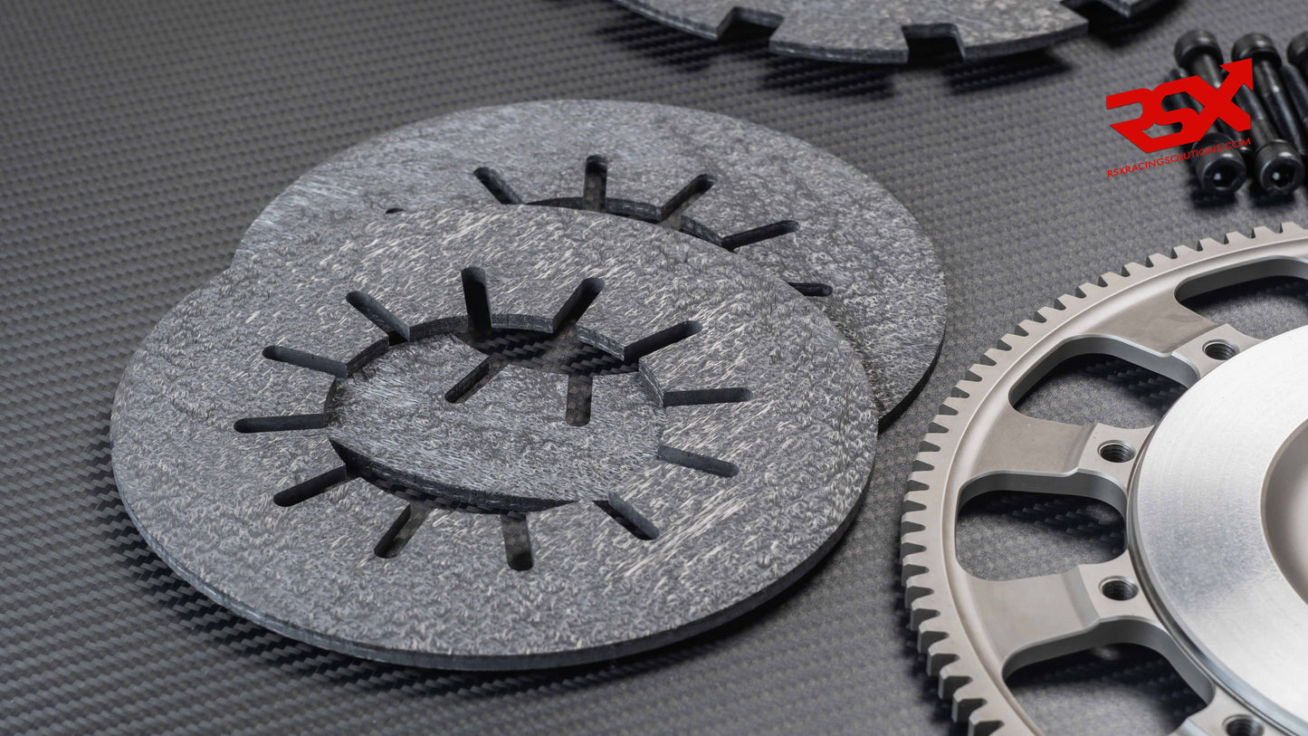 Kit d'embrayage double disque carbone 184 mm pour Mitsubishi Lancer EVO 4/5/6/7/8/9